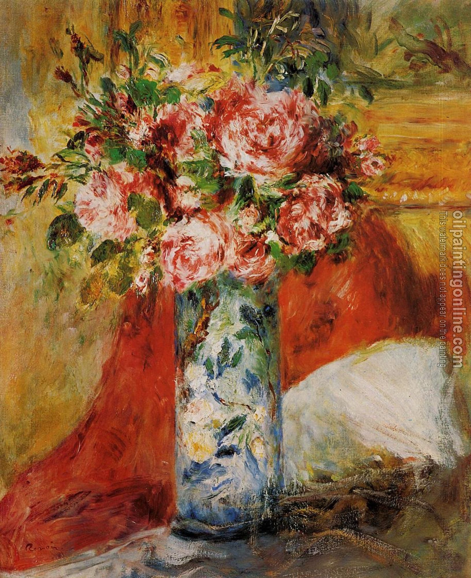 Renoir, Pierre Auguste - Roses in a Vase